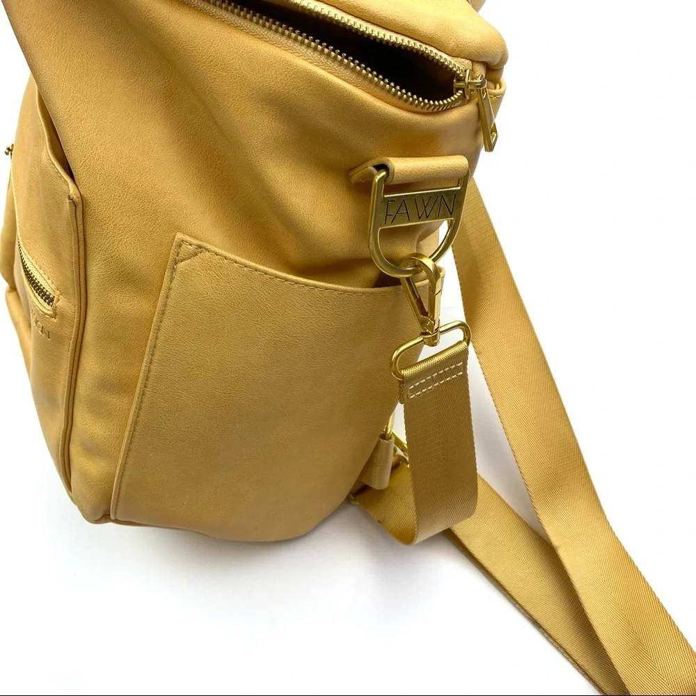 Fawn Design the Original Diaper Bag Pale Yellow with Changing Pad